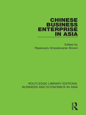 cover image of Chinese Business Enterprise in Asia